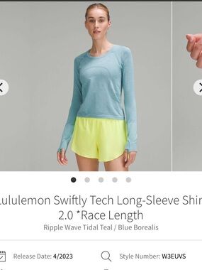 Lululemon Swiftly Tech Long-Sleeve Shirt in Tidal Teal 6